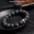 Men's Natural Gray Amber Bracelet | Aromatherapy Zodiac Charm for Relaxation & Sleep