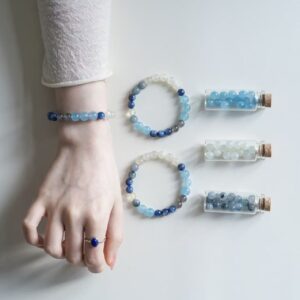 Natural Kyanite and Moonstone Beaded Bracelet – Self-Acceptance & Inner Peace