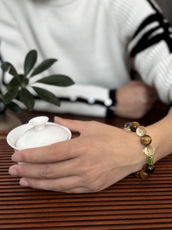 Tiger’s Eye & Citrine Wealth Bracelet — Confidence, Protection & Abundance Crystal Jewelry with Gold Accents