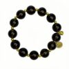 Deep Smoky Quartz Bracelet with Gold Accents â Grounding Stone for Calm, Strength & Clarity