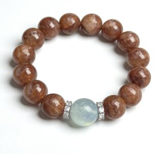 555e8e3bd2c8287c828317d68fd54551 Fire Quartz Energy Bracelet with Aquamarine Crystal — Vitality, Clarity & Emotional Balance Jewelry