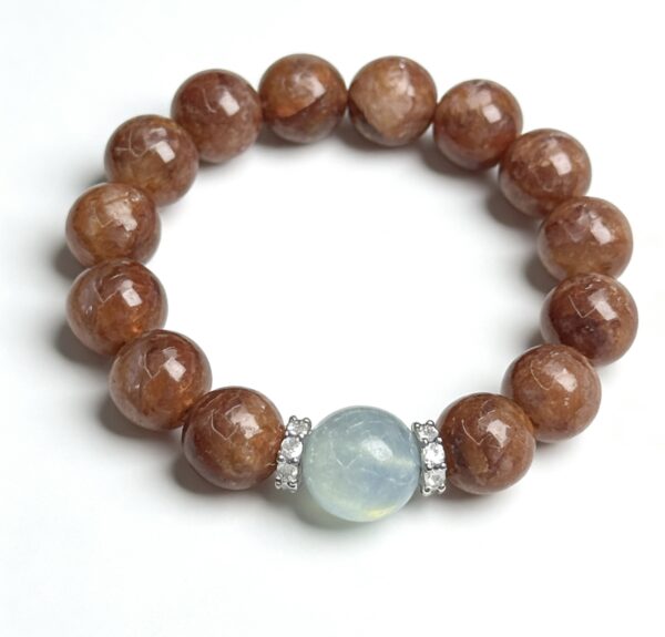 555e8e3bd2c8287c828317d68fd54551 Fire Quartz Energy Bracelet with Aquamarine Crystal — Vitality, Clarity & Emotional Balance Jewelry