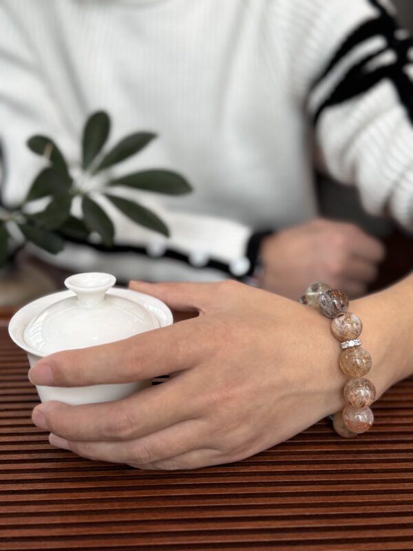 Super Seven Crystal Bracelet with Silver Accents — “The Stone of Higher Energy” for Intuition, Healing & Spiritual Empowerment