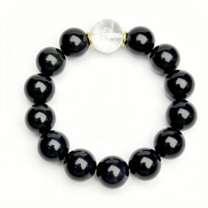 White Quartz & Rainbow Obsidian Energy Bracelet â Clarity, Protection & Balance | Natural Crystal Healing Jewelry