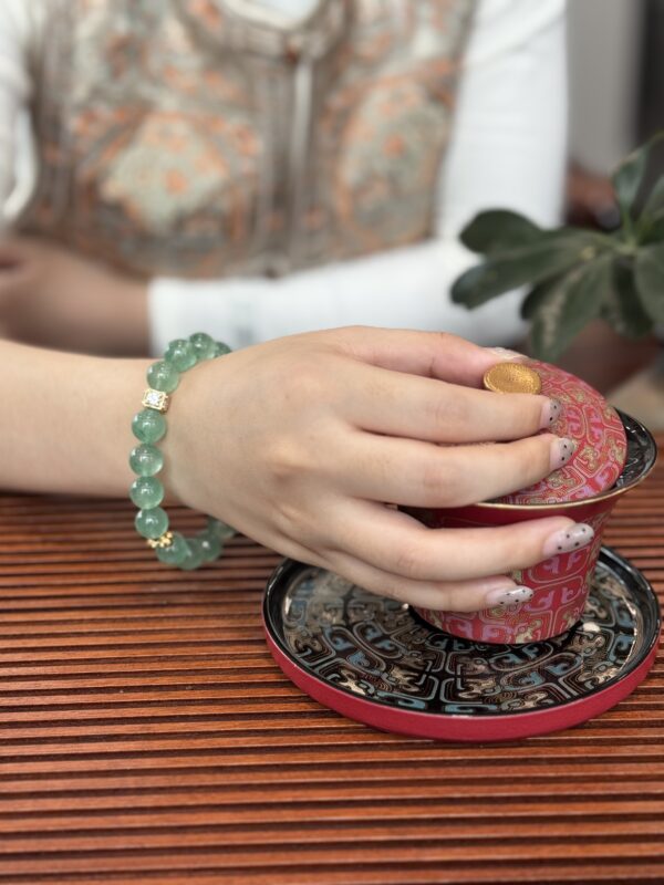 Green Strawberry Quartz Bracelet – Wood Element Feng Shui Energy Jewelry