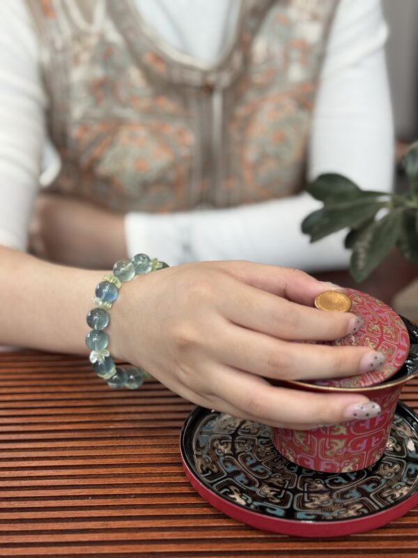 Natural Jade & Fluorite Bracelet – Wood Element Feng Shui Energy Jewelry