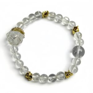 Clear Quartz Lotus Bracelet â Metal Element Energy, Purification & Inner Balance
