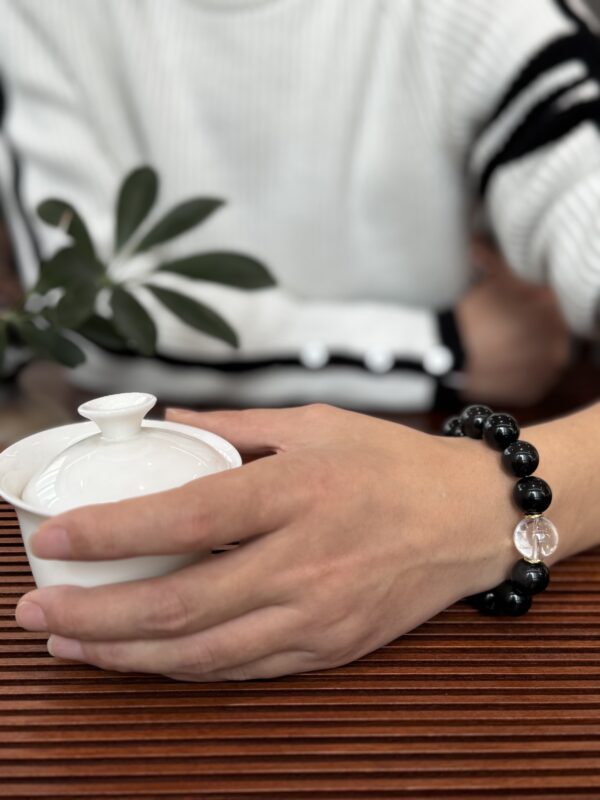 White Quartz & Rainbow Obsidian Energy Bracelet — Clarity, Protection & Balance | Natural Crystal Healing Jewelry