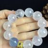Clear Quartz Healing Bracelet with Aquamarine Accent â Purification, Emotional Balance & Soothing Energy Jewelry