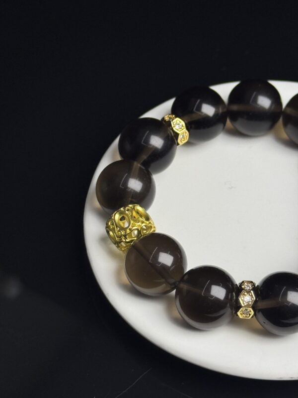 _cgi-bin_mmwebwx-bin_webwxgetmsgimg__&MsgID=6759098857258954594&skey=@crypt_5d9f2d0d_b0b44d49714aa20364262728dbab7d6d&mmweb_appid=wx_webfilehelper Smoky Quartz With Clear Quartz Accent — Natural Protection, Stress Relief & Crystal Healing Bracelet