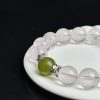 Natural Rose Quartz Bracelet Accented with Natural Jade Beads and Silver Details â Handmade Crystal Jewelry