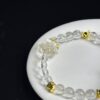 Clear Quartz Lotus Bracelet – Metal Element Energy, Purification & Inner Balance