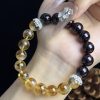 Garnet & Golden Rutilated Quartz Bracelet â Natural Energy Stone Jewelry for Strength, Wealth & Protection