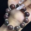 Handcrafted Multi-Tone Xiuyu Jade Bracelet â Healing Crystal Jewelry with Silver Accents for Luck & Well-Being