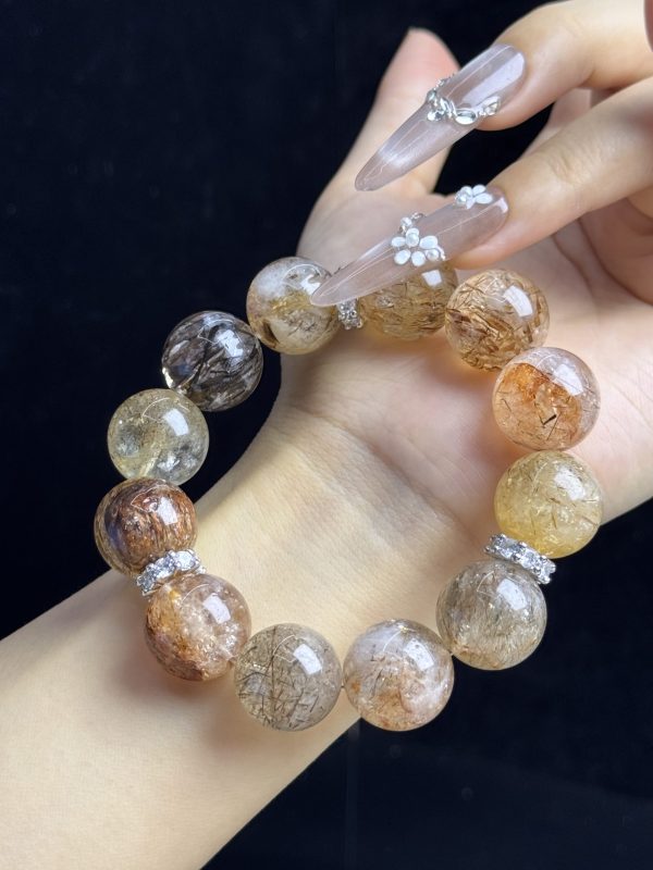 Super Seven Crystal Bracelet with Silver Accents â âThe Stone of Higher Energyâ for Intuition, Healing & Spiritual Empowerment