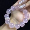 webwxgetmsgimg (2) “Natural Rose Quartz Bracelet with Pearl Accent — 16mm Pink Crystal Beads, Handmade Healing Crystal Jewelry for Love & Balance”