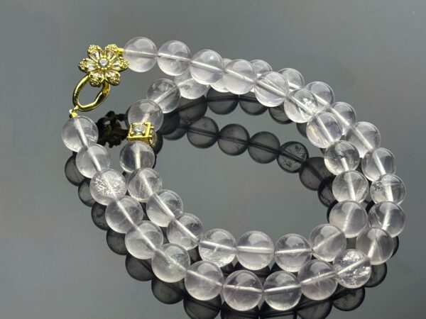 Pink & White Crystal Necklace â Natural Gemstone Jewelry for Love & Harmony