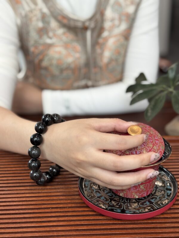 ObsidianDominion™ — Silver Sheen Obsidian Bracelet