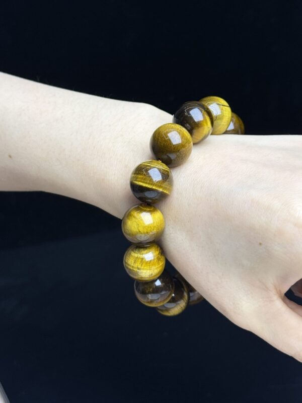 620cfac512f966698c3ddbc26dbbcbdf Natural Tiger Eye Beaded Bracelet Strength · Confidence · Grounded Protection