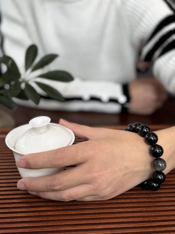 ObsidianDominion™ — Silver Sheen Obsidian Bracelet