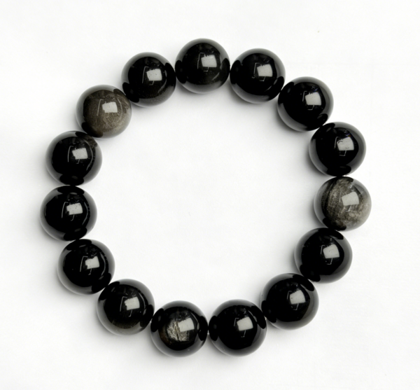 ObsidianDominion™ — Silver Sheen Obsidian Bracelet