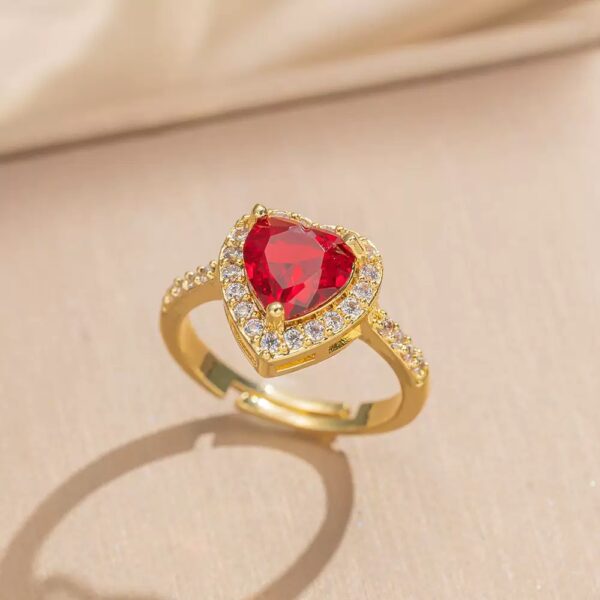 Teardrop Zircon Adjustable Open Ring