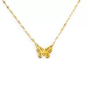 Minimalist Gold Butterfly Pendant Chain