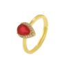 Teardrop Zircon Adjustable Open Ring