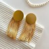 Golden Cascade Fringe Earrings