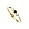 Stainless Steel Charm Bracelets for Women-Stainless Steel Lucky Charm Bangle