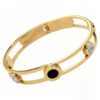 Stainless Steel Charm Bracelets for Women-Stainless Steel Lucky Charm Bangle
