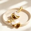 Golden Abstract Wave Earrings