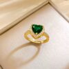 Heart Zircon Adjustable Gold Ring