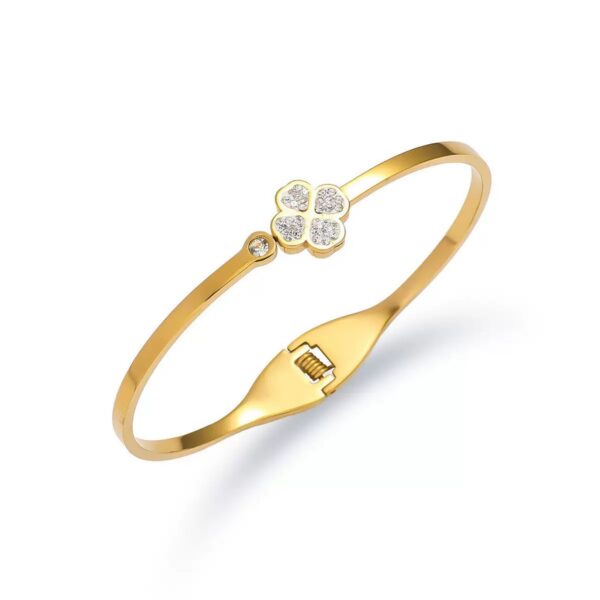Stainless Steel Charm Bracelets for Women – Gold Lucky, Butterfly, Evil Eye & Clover Bangles