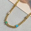3692cead756177bf88fd3d8425274518 Butterfly Glow Titanium Chain Necklace | Gold Chunky Link Choker