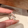 Pearl Blossom Adjustable Open Ring