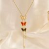 41f30953b26ce4c0e897d3eb4c4bb36f Flutter Muse Butterfly Tassel Necklace
