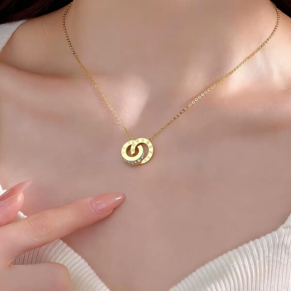 44cda215ede2f61763722d84892975cb Eterna Roman Ring Titanium Necklace