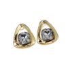Golden Triangle Faux Diamond Stud Earrings