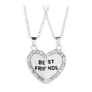 Forever Bond Titanium Best Friends Necklace Set