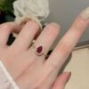 Teardrop Zircon Adjustable Open Ring