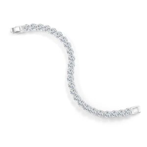 Gold & Silver Cubic Zirconia Diamond-Look Bracelet