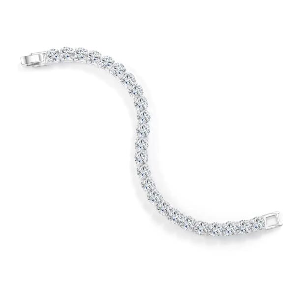 Gold & Silver Cubic Zirconia Diamond-Look Bracelet