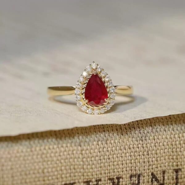 Teardrop Zircon Adjustable Open Ring