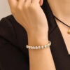 Gold & Silver Cubic Zirconia Diamond-Look Bracelet