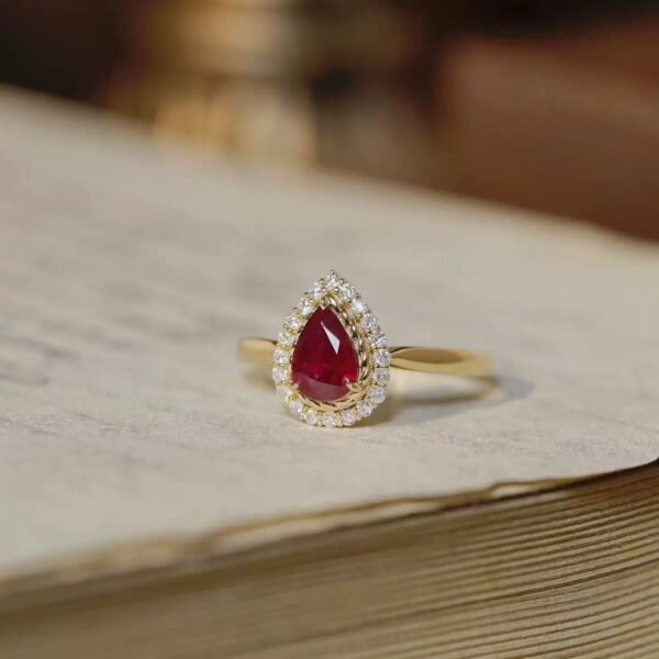 Teardrop Zircon Adjustable Open Ring