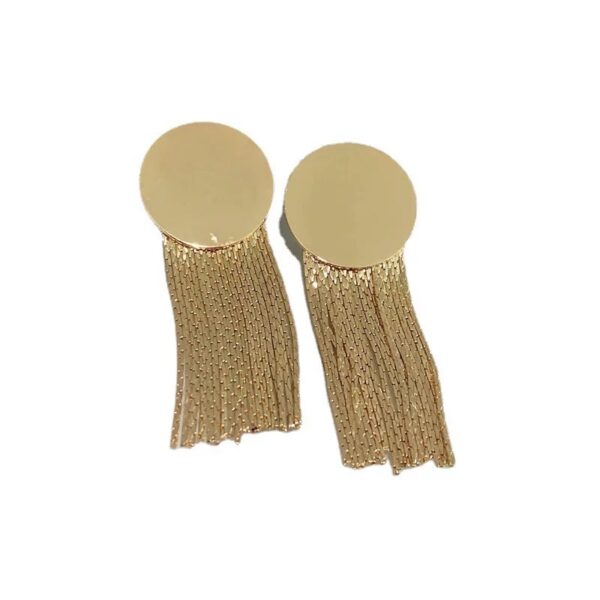 Golden Cascade Fringe Earrings