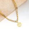 9820511b72c7ef0ccd9bac7f9f8770bf Tree of Life Layered Titanium Necklace | Gold Double Chain Pendant