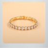 Gold & Silver Cubic Zirconia Diamond-Look Bracelet