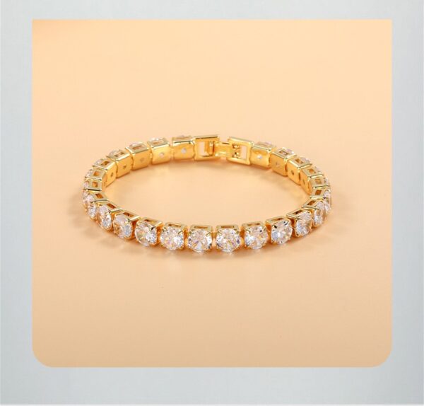 Gold & Silver Cubic Zirconia Diamond-Look Bracelet